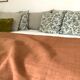 Terracotta tinted hemp harvest tablecloth