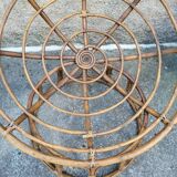 Paire de fauteuils en rotin  ou loveuses années 70