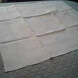 5 Towels Damask fabrics linen/Silk .embroidered monogram