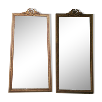 Paire de miroirs XVIIIe, 220x103 cm