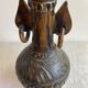 Ringed terracotta vase