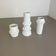 Set of 3 Original OP Art Biscuit Porcelain Vases by AK Kaiser, Germany, 1970s
