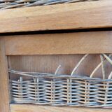 Secretary, drawers with wicker