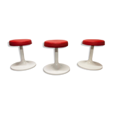 Red tulip foot stool from the 70s