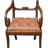 Pair of William IV Mahogany carved chairs