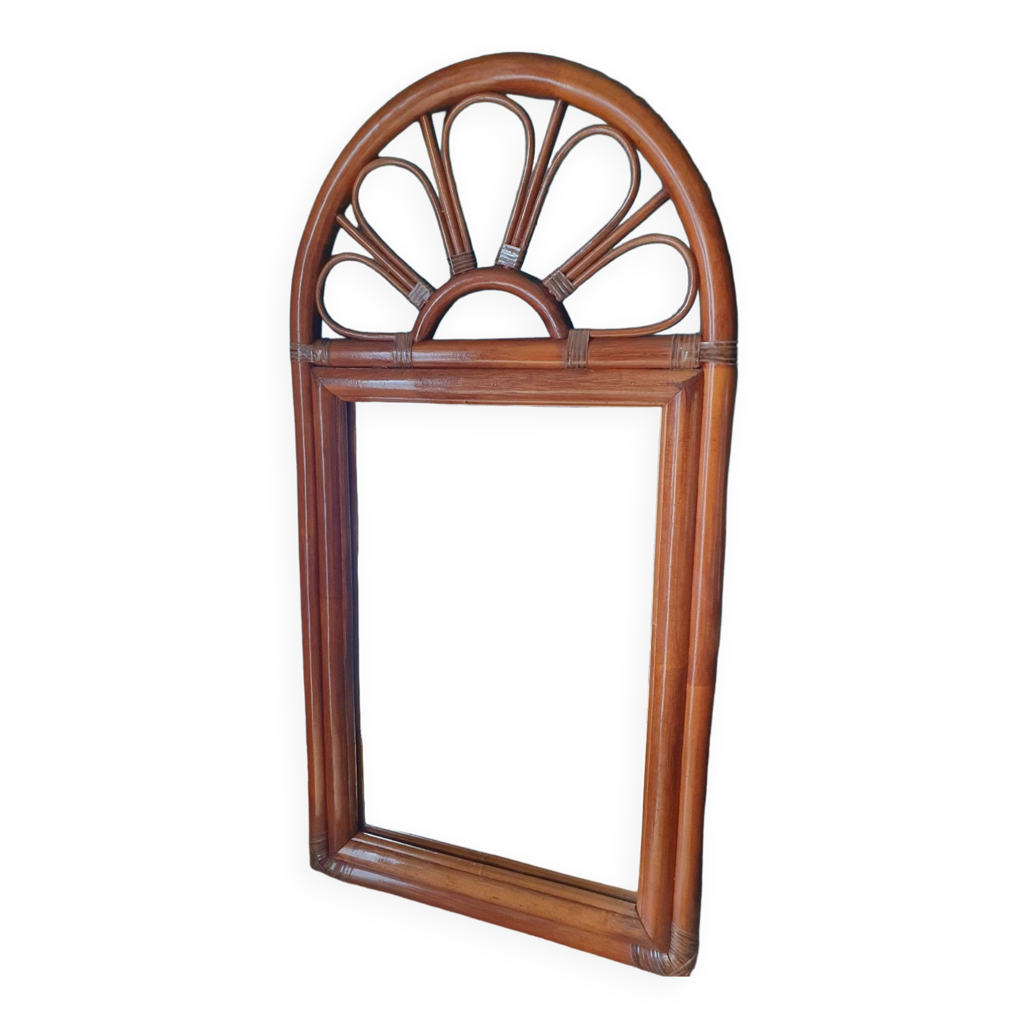 Vintage bamboo mirror