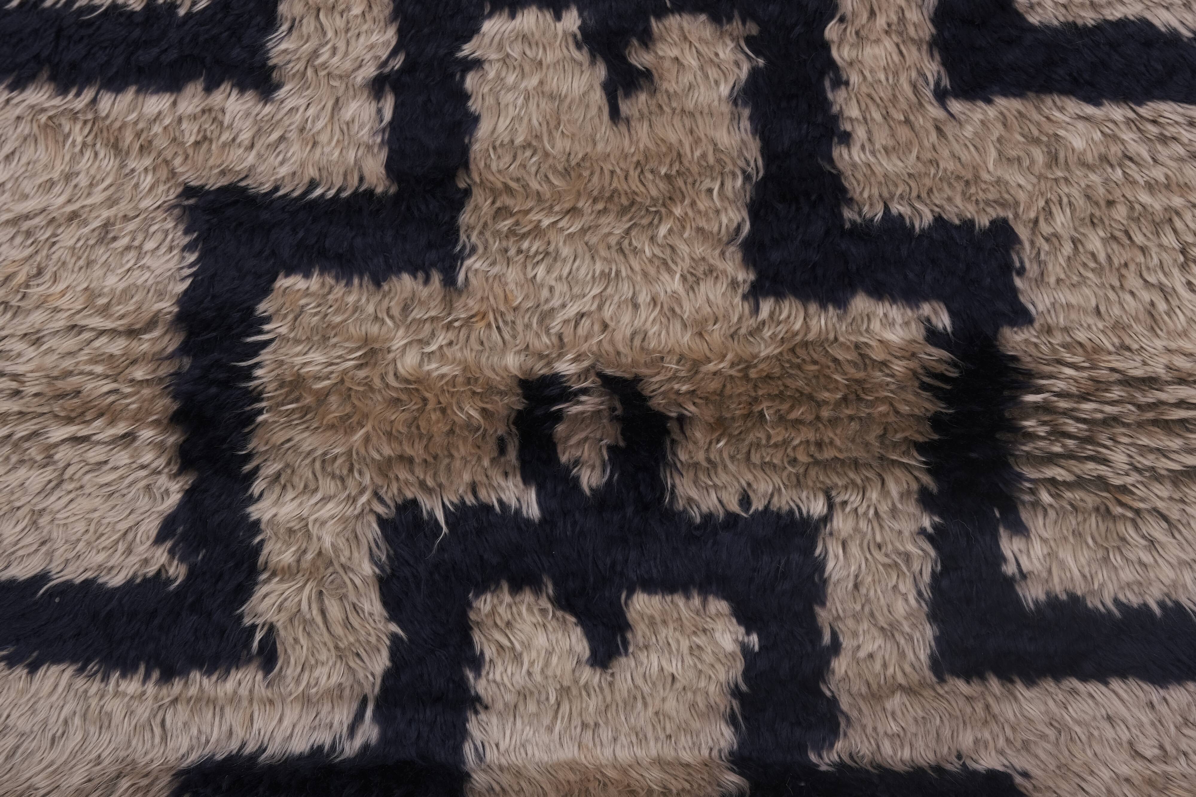 Vintage Turkish rug from Oushak, hand-woven 80x230 cm