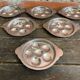 Set of 6 Stainless Steel Escargot Plates with 6 Compartments Made in Japan Used