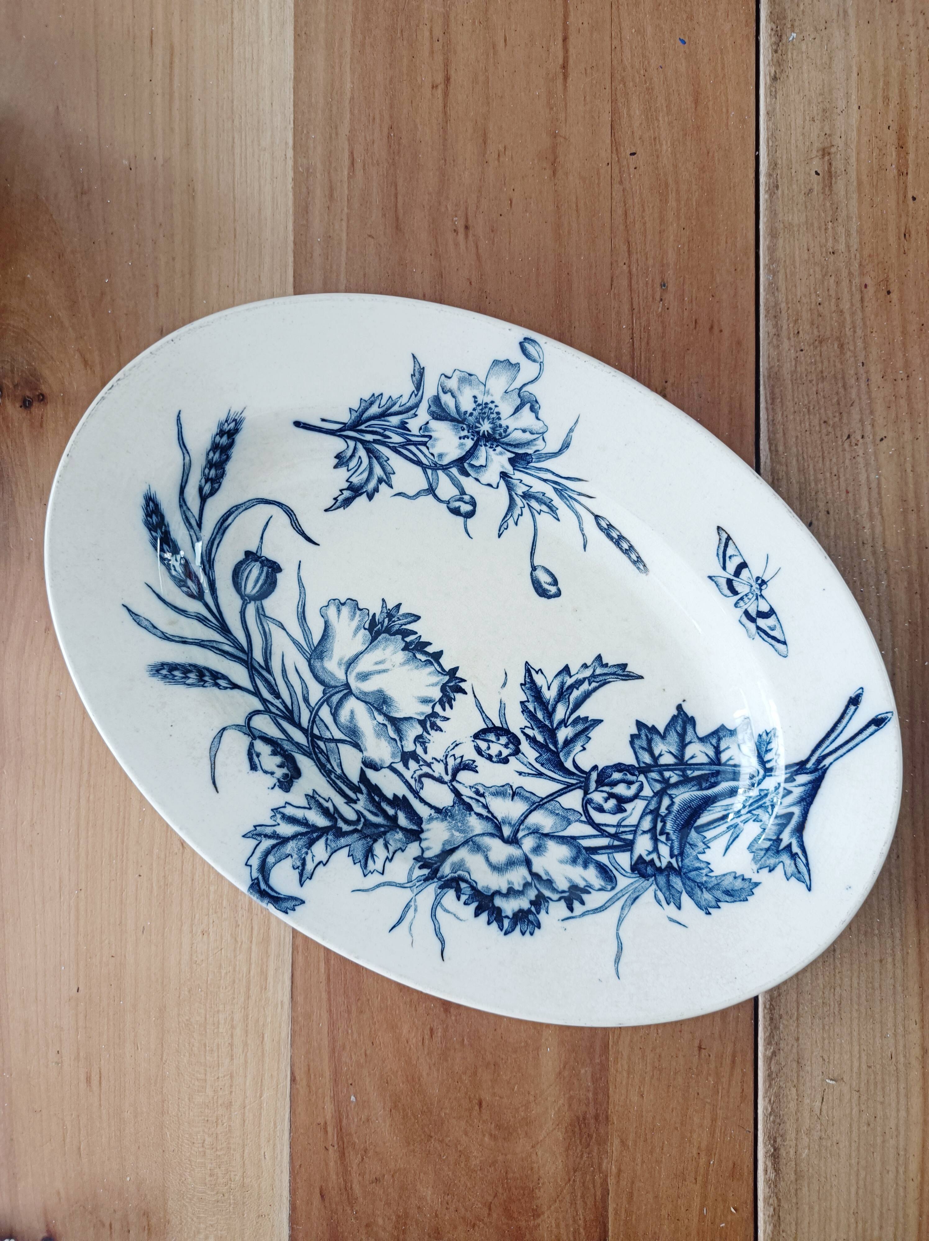 Oval iron earth dish BFK, Flora
