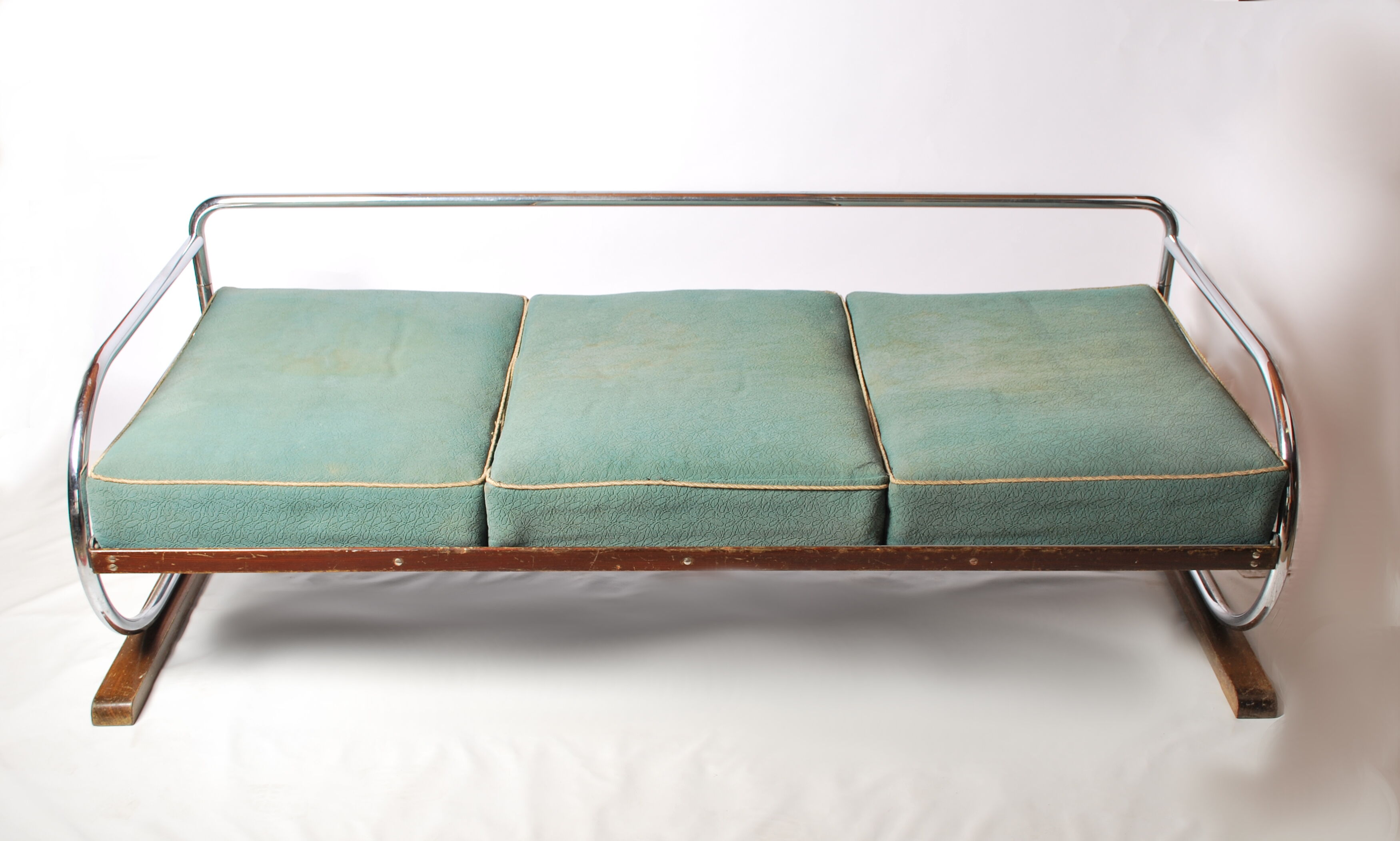 Bauhaus Chrome Sofa by Robert Slezak, 1930's Czecoslovakia