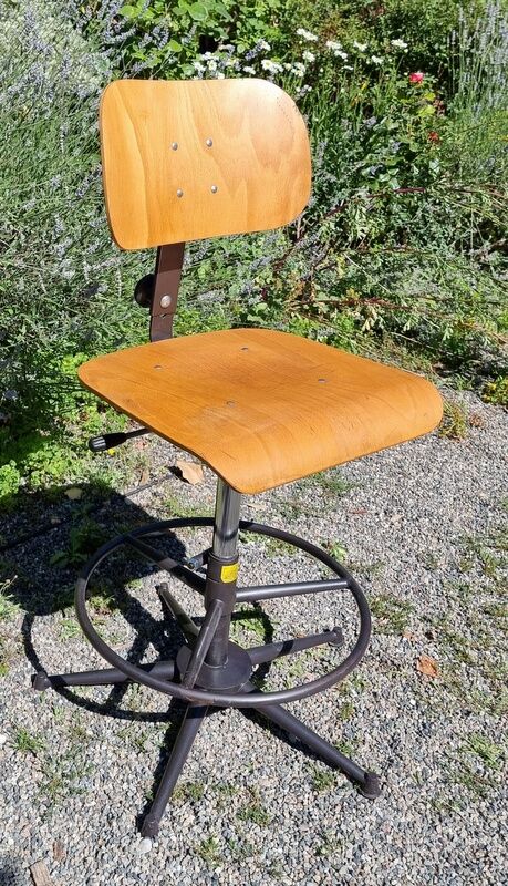 Workshop chair desk bao rotating and adjustable 70s