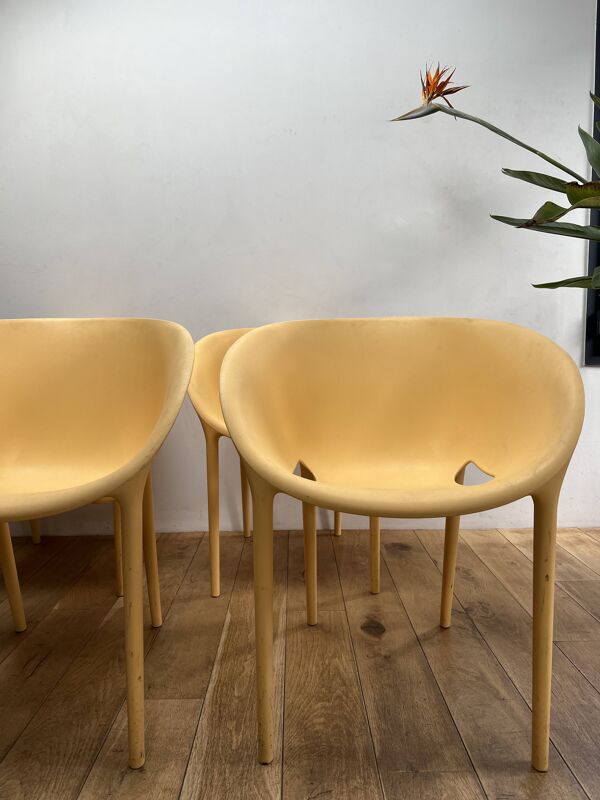 Série de 4 fauteuils Soft Egg by Starck for Driade, Italie