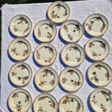Clairefontaine earthenware plate and fruit bowl set, Saxe model