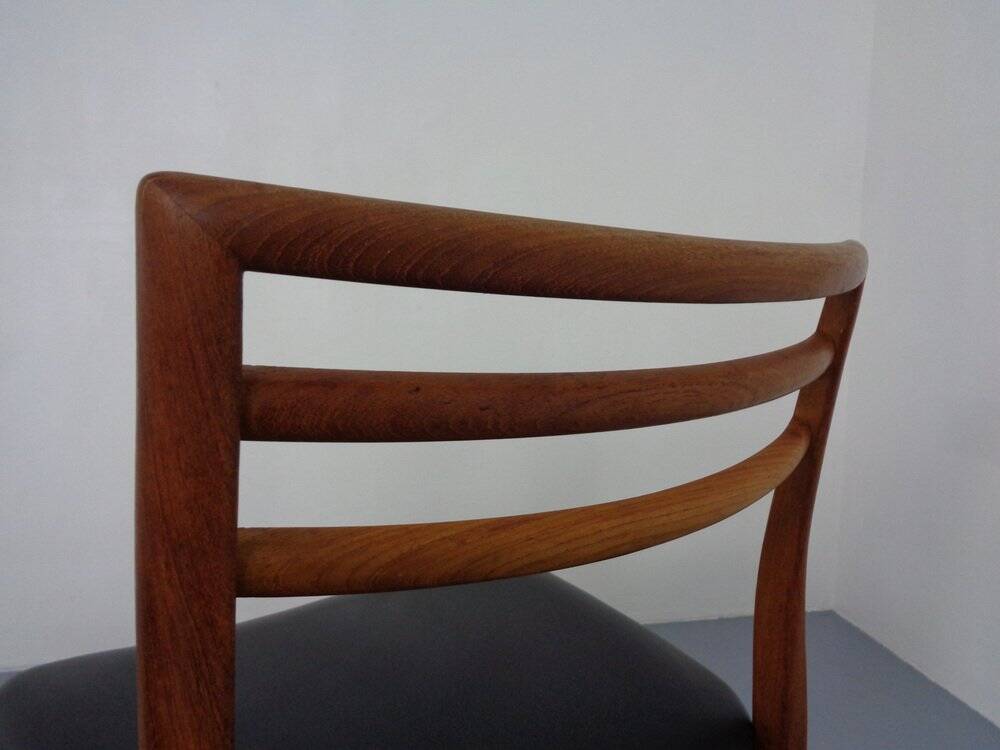 Danish Teak Dining Chairs, 1960s, Set of 4