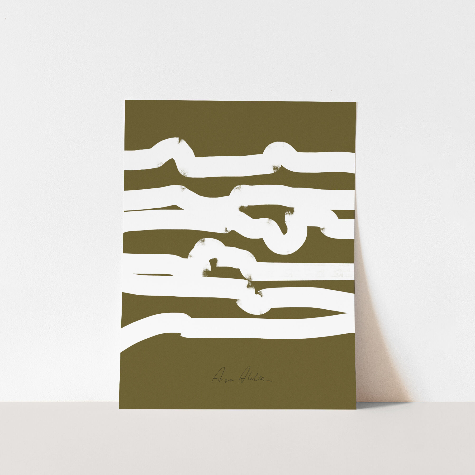 Framed abstract giclee art print 50x70cm