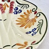 Set of 6 old Onnaing barbotine asparagus plates