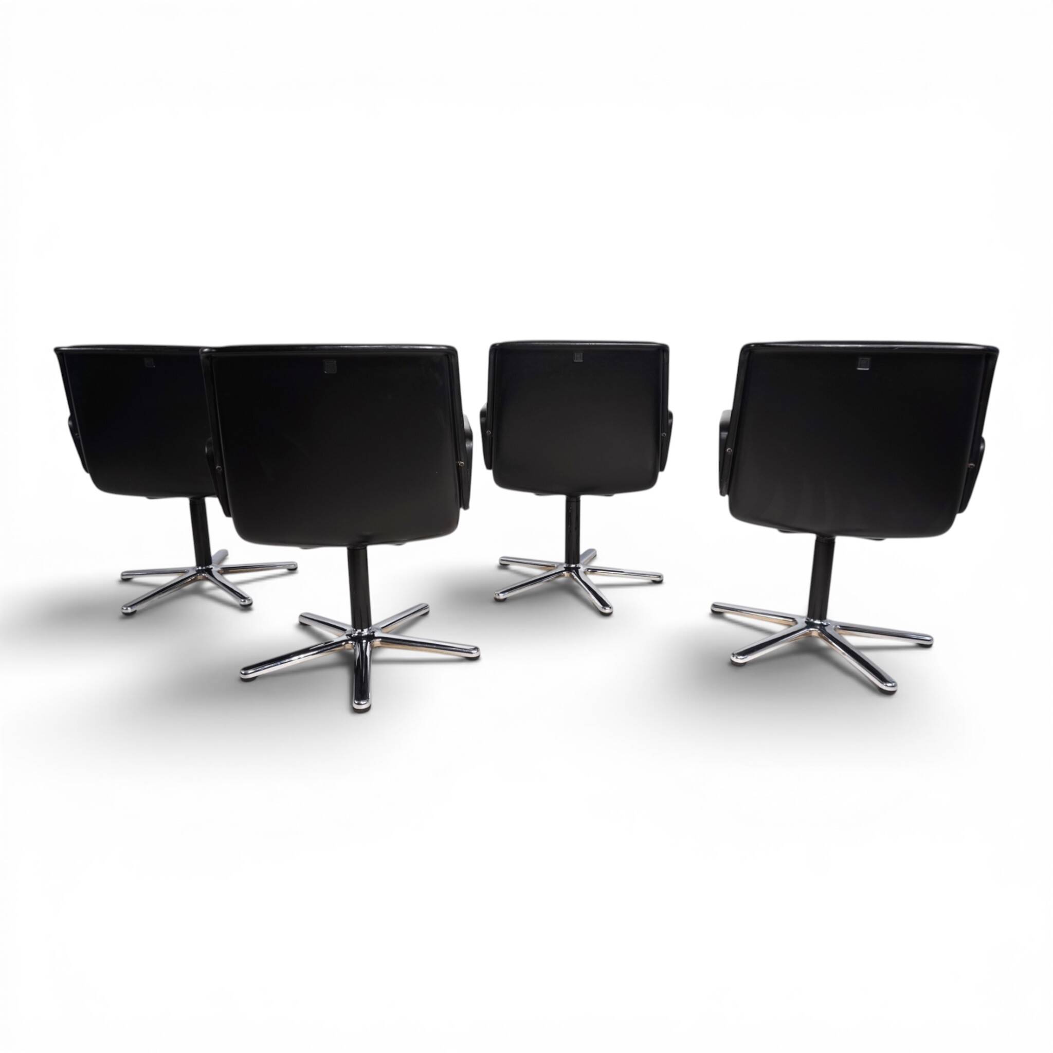 Set of 4 Wilkhahn Delta swivel chairs by Delta Design, 1970