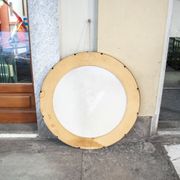 Mirror with steel frame Italy 1970s
