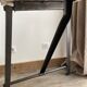 Wooden set and metal legs