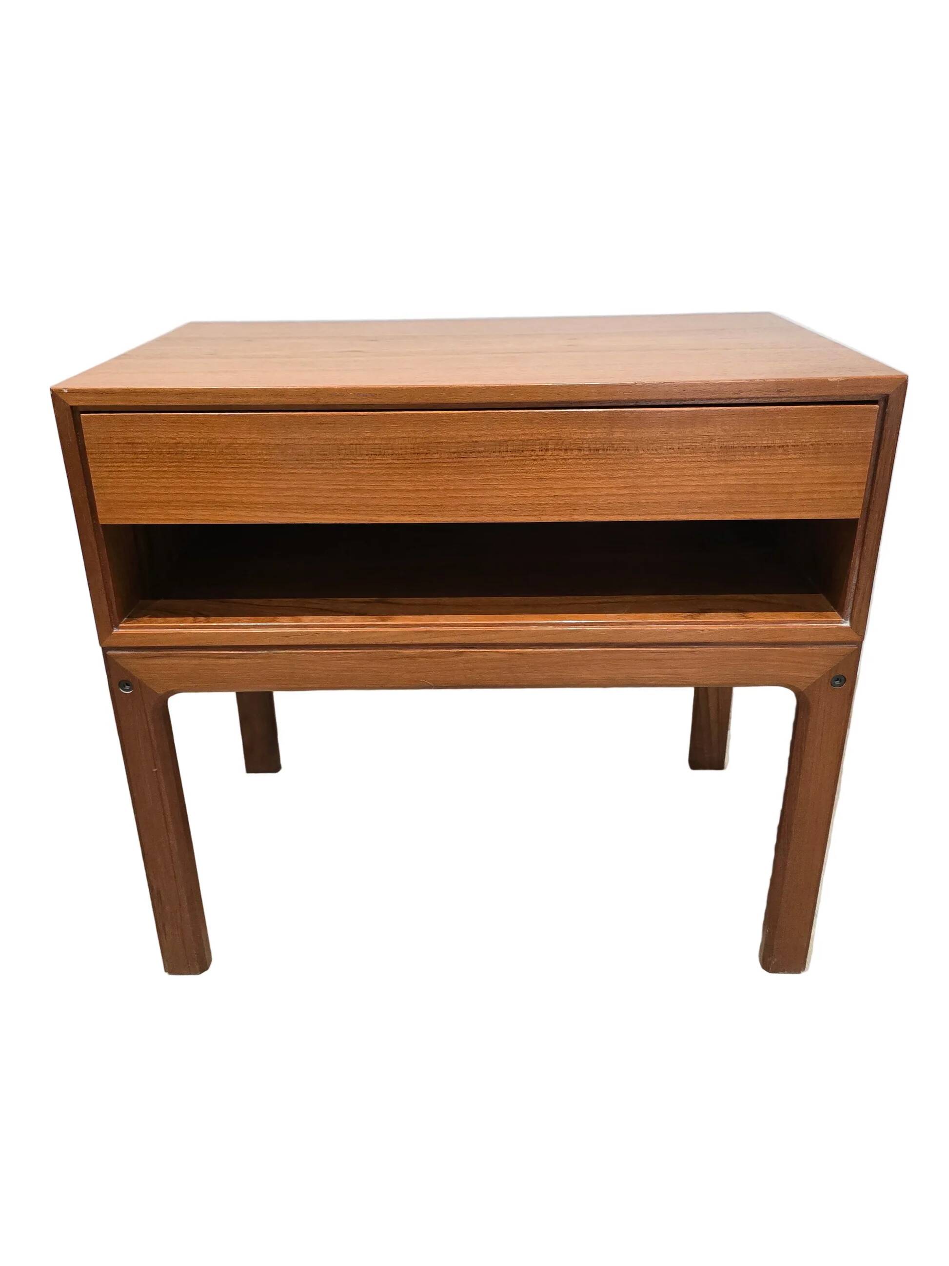 Scandinavian teak bedside table – made in Denmark – 1960s
