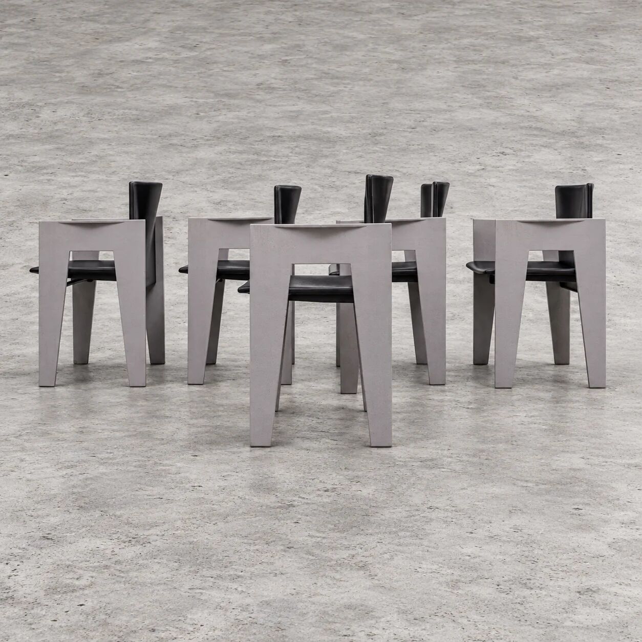 Set of 5 modernist dining chairs by Arnold Merckx for Arco / 1980s