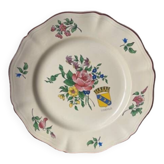 Assiette en faïence de Lunéville estampillée K-G