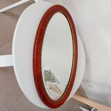 Antique oval mirror with bevelled glass