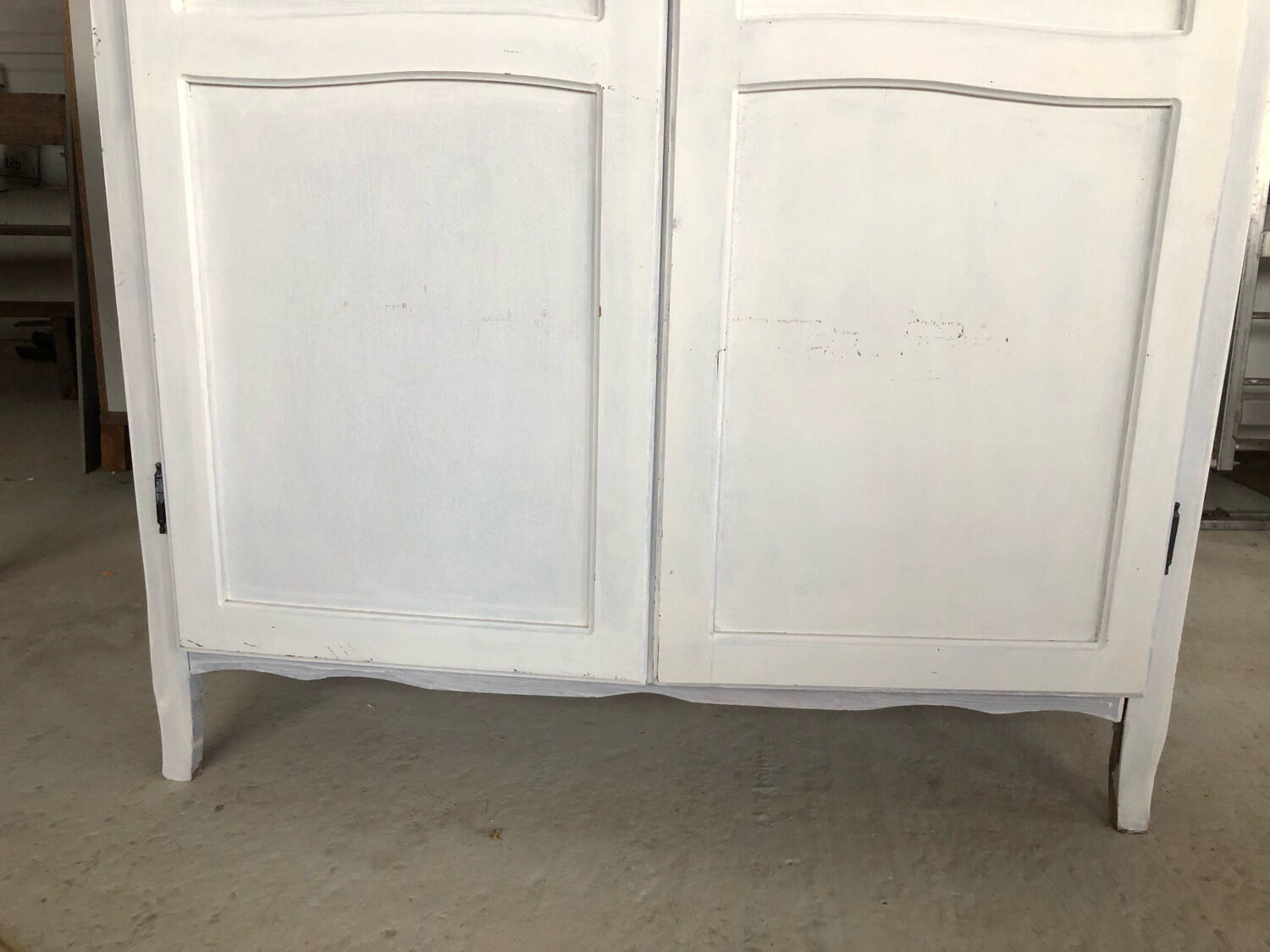 Wooden cabinet with wardrobe and shelves