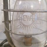 Vintage glass/metal storm lamp from the brand: rhewum germany