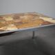 Table basse en résine et pierre chromée du milieu du siècle, années 1970, Allemagne