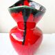 Vase rouge en céramique Vallauris