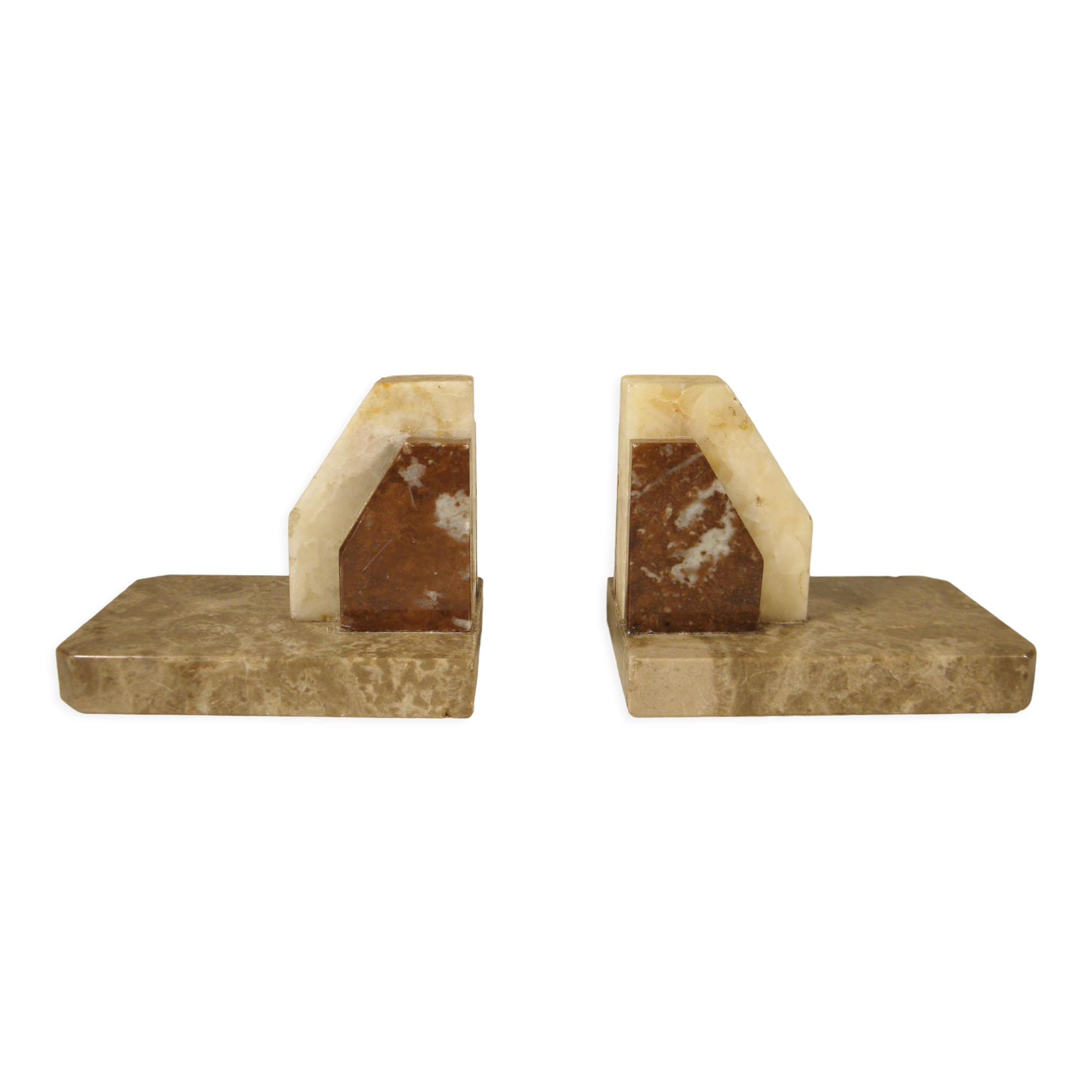 Art deco marble bookends