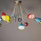 Murano glass ceiling chandelier De Majo Poli Pò, 70s