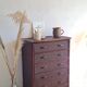 Commode en rotin vintage circa années 70