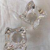 Pair of Villeroy and Boch crystal candle holders