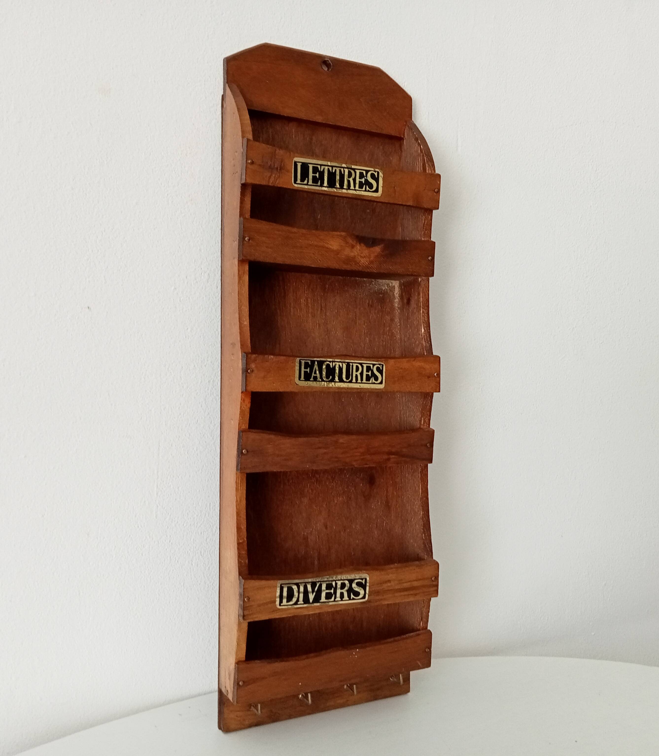 Wall mail holder key holder vintage 60s