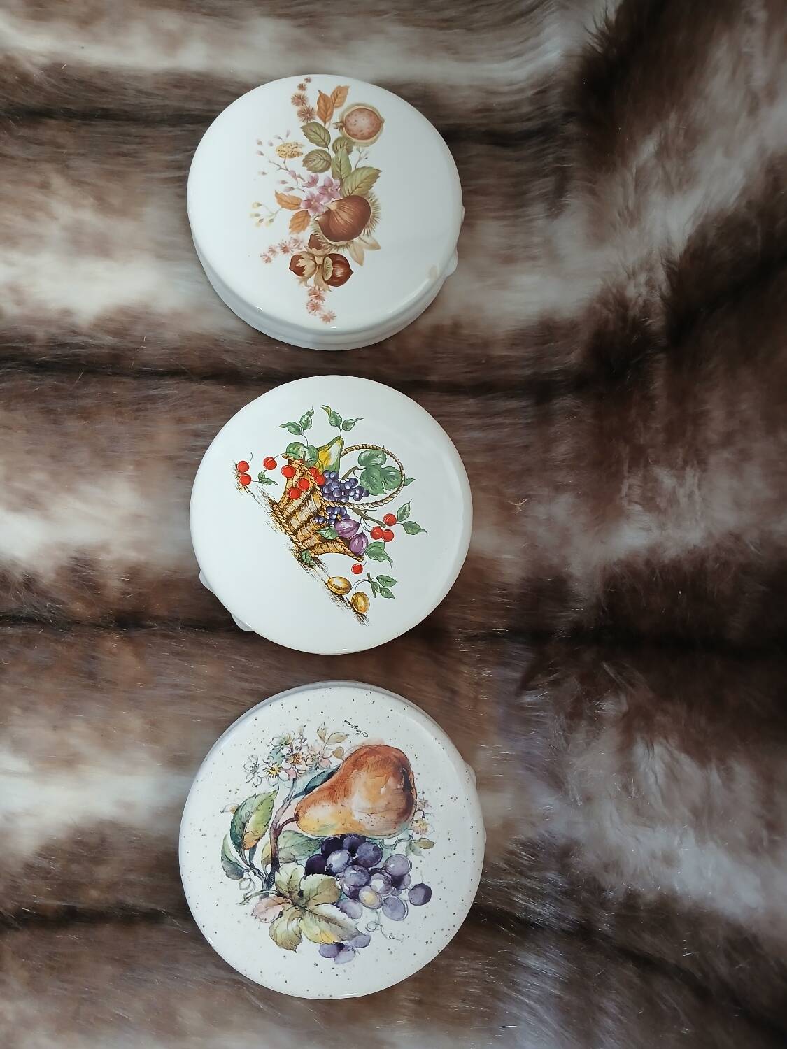 3 antique sweet jars