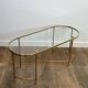 Oblong Coffee Table in Brass and Glass, by Maison Baguès, 1960s.