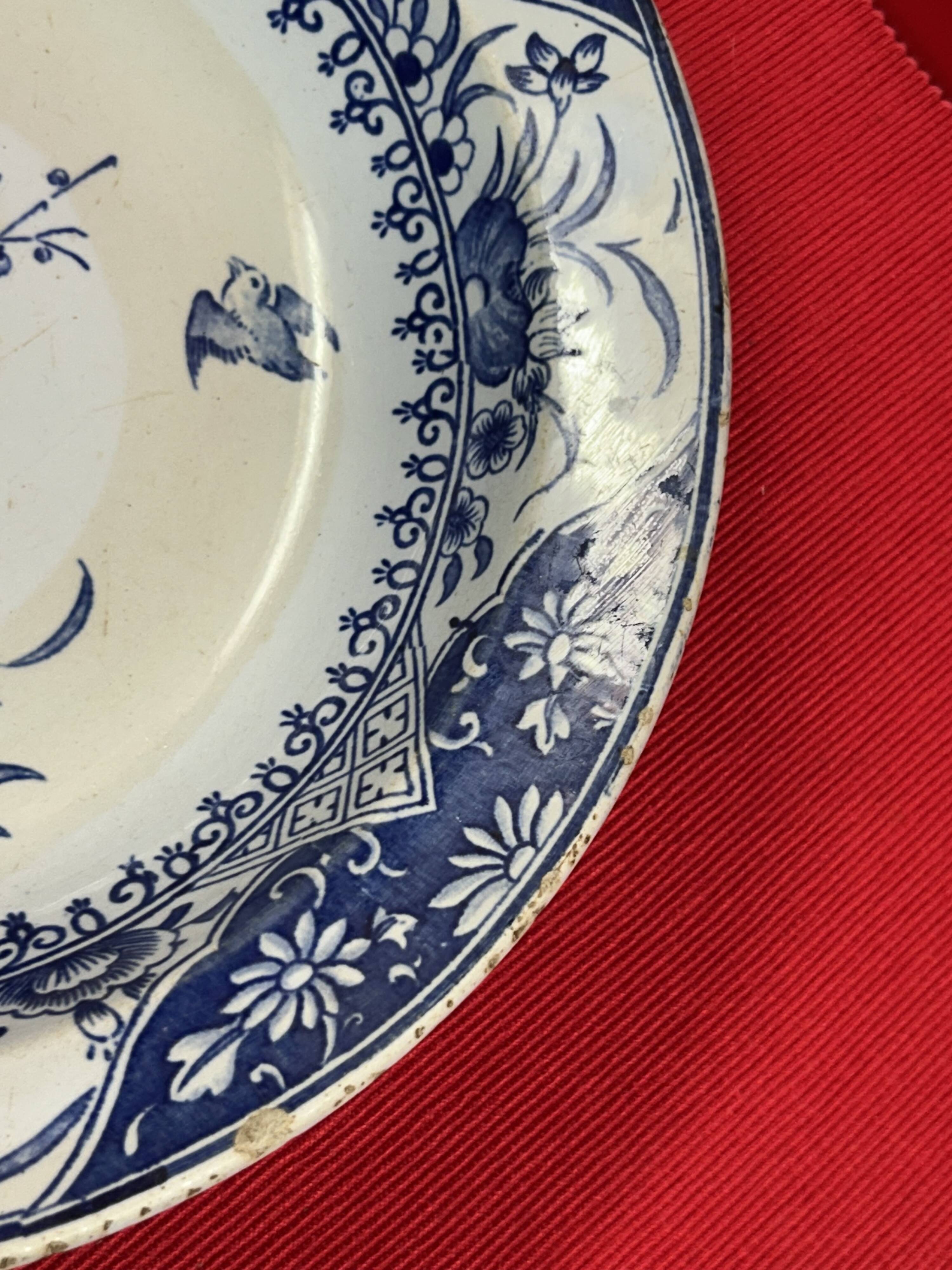 Shallow dish Creil and Montereau, Yedo, ideogram XIX century - 24.5 cm