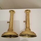 Pair of copper candle holders