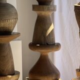 Pawn Natural - Stool, side table, end table in solid mango wood