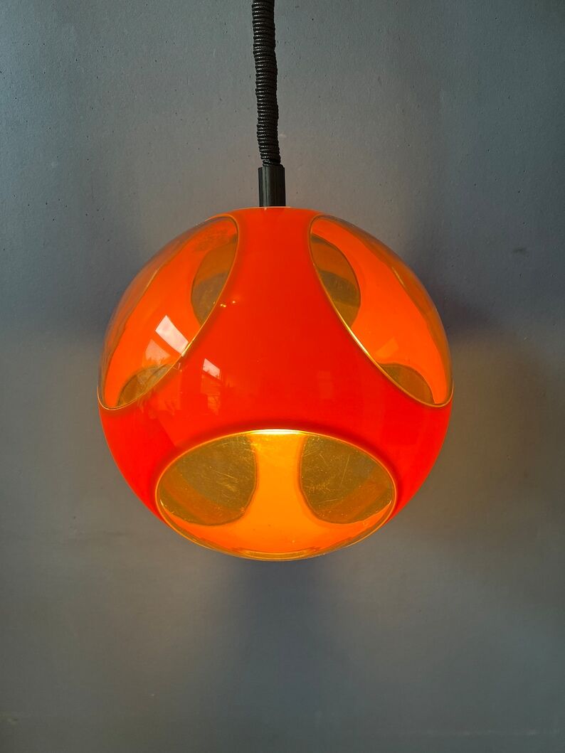 Orange suspension 'Bug Eye' space age