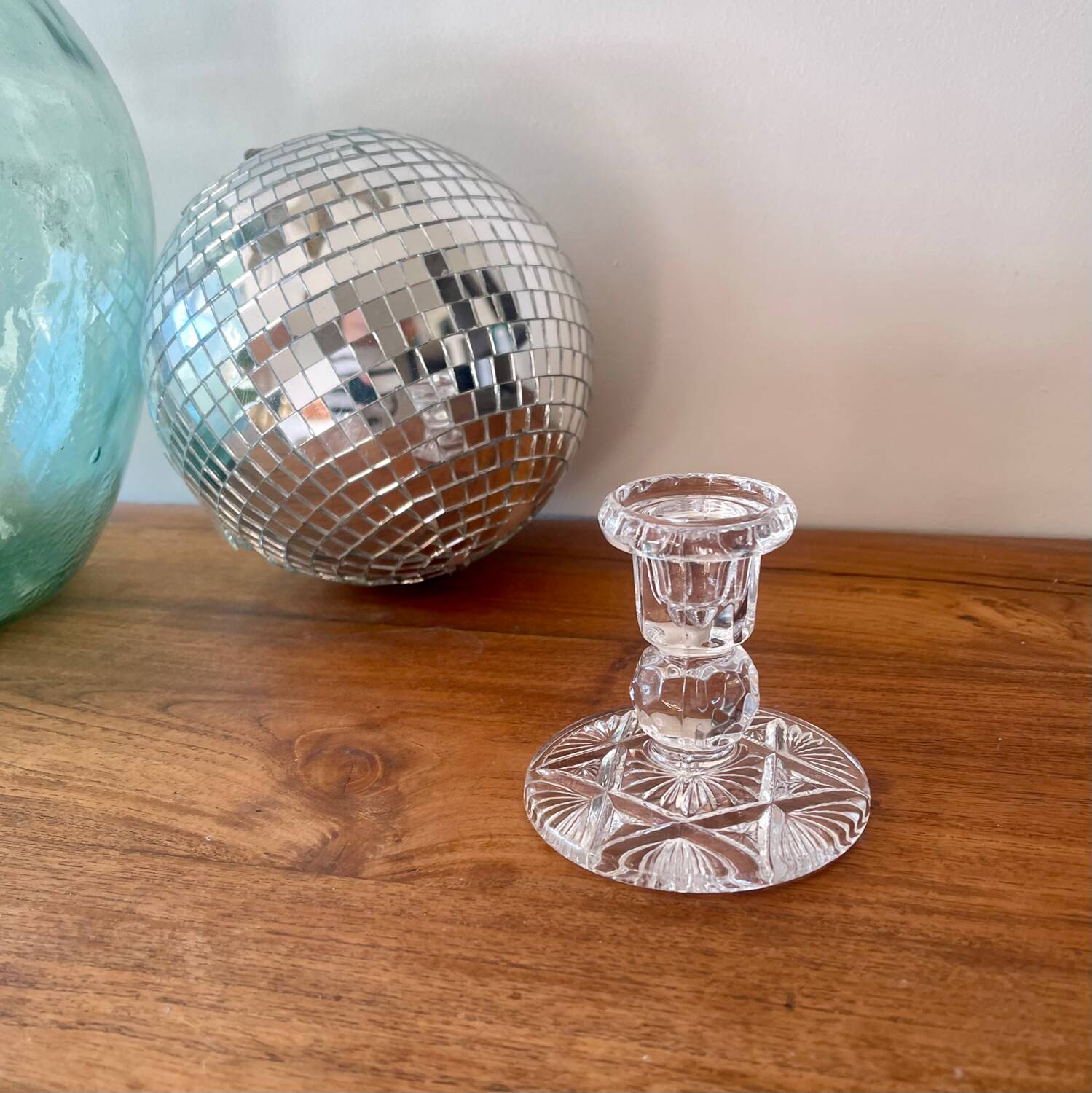 Crystal candle holder