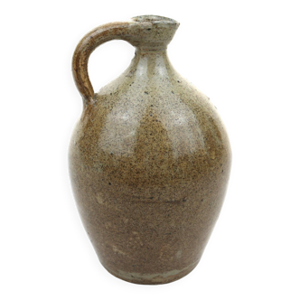 Old enameled stoneware jar