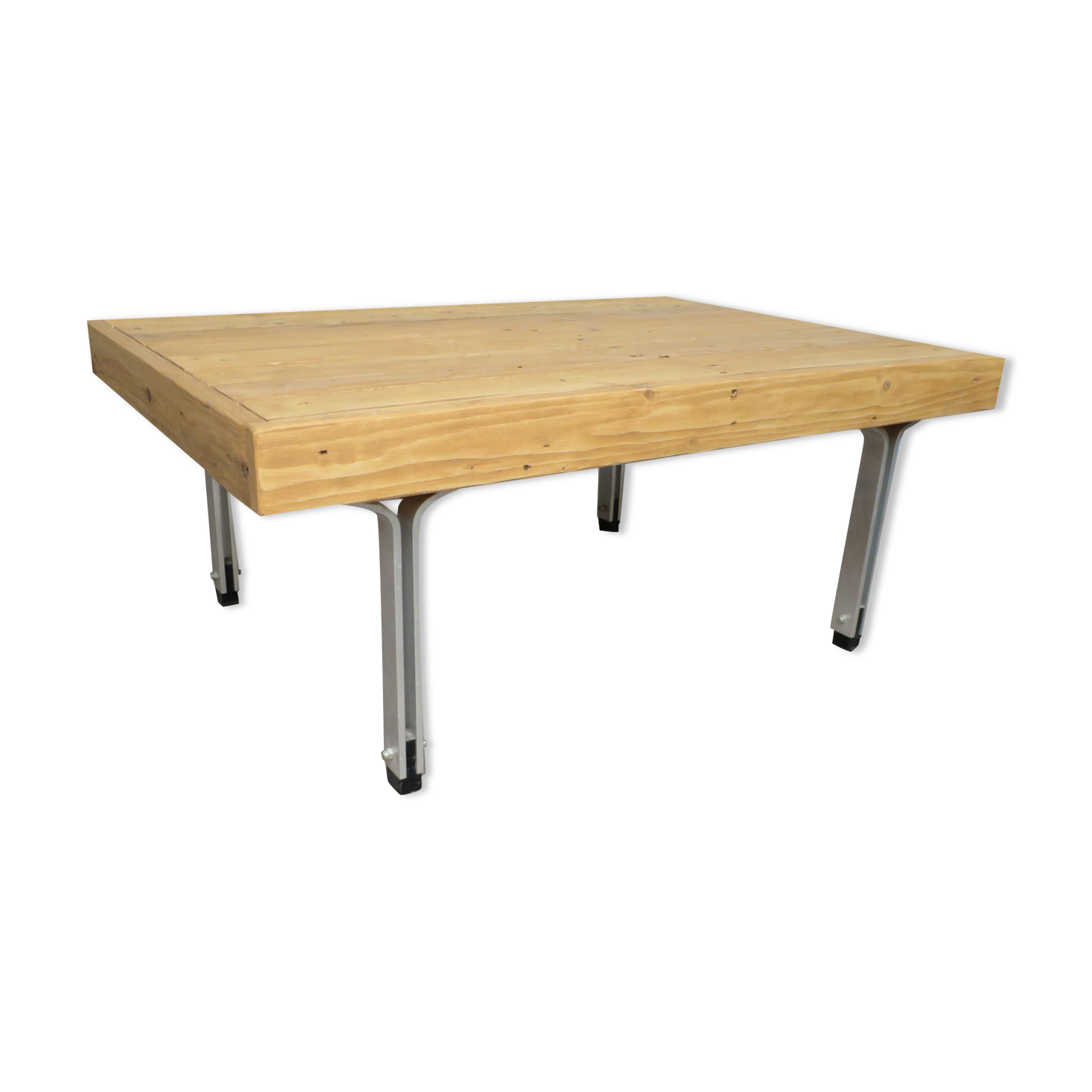 Coffee table top wood legs alu
