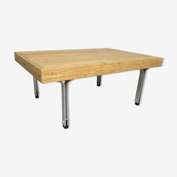 Coffee table top wood legs alu