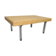 Table basse plateau bois pieds alu
