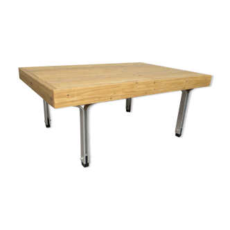 Coffee table top wood legs alu