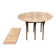 Renovated Louis Philippe round extendable dining table with leaves from the 18th century.