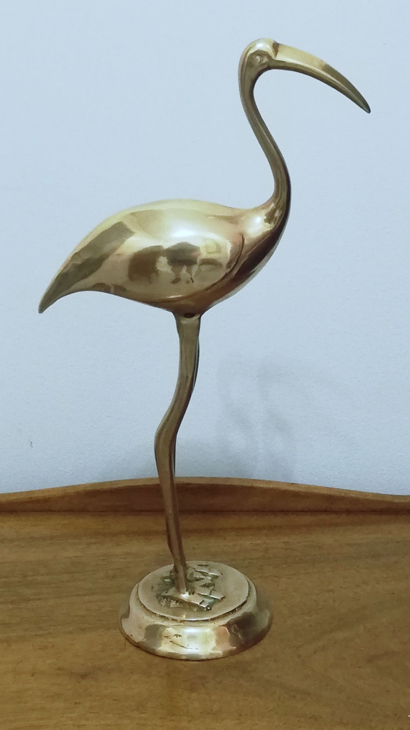 Ibis art deco in gilded bronze 28cm